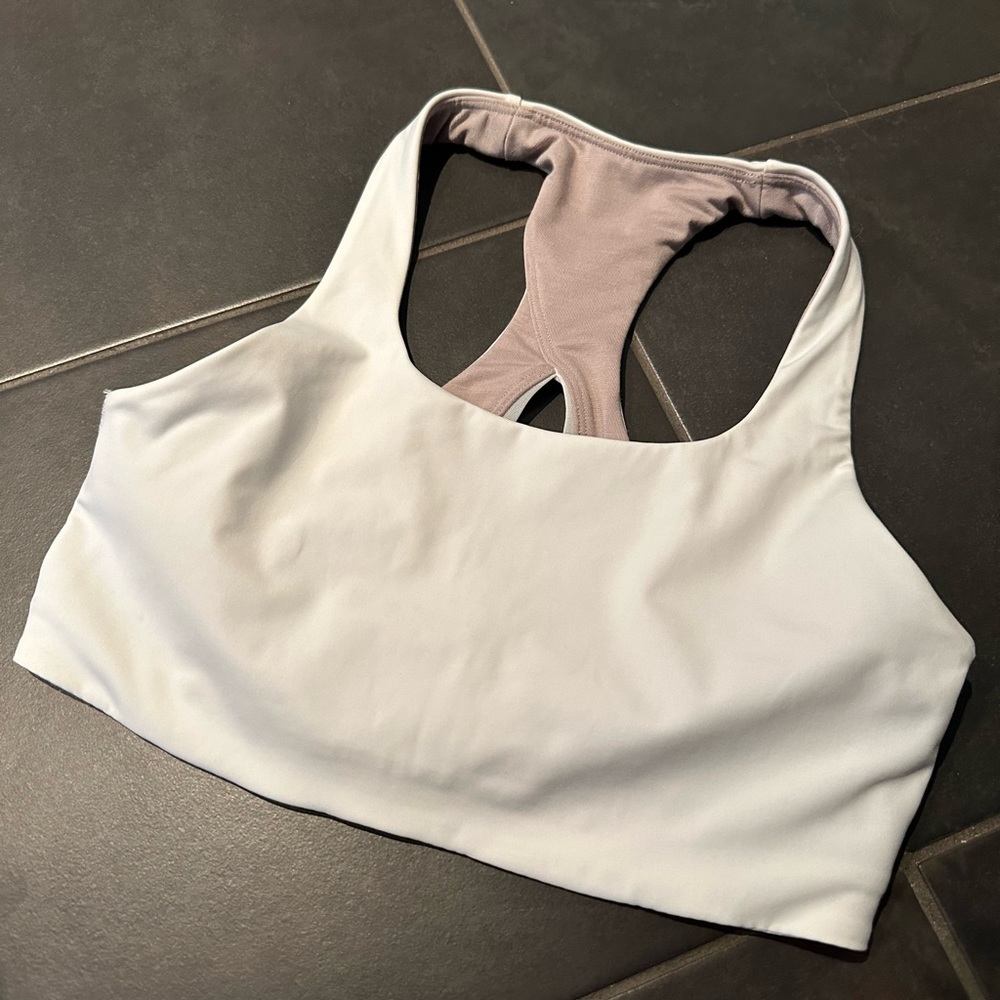 lululemon athletica White and Light Mauve Sports Bra